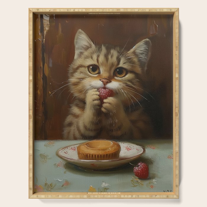 Strawberry Tart Cat Serving Tray Gallery Image 1
