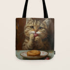 Strawberry Tart Cat Tote Bag Gallery Image 1