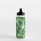 Tropical banana leaves VI Water Bottle Gallery Image 3