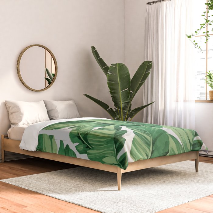 Tropical banana leaves VI Comforter Gallery Image 2