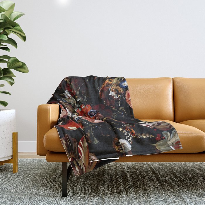 Night Garden XXXVIII Throw Blanket Gallery Image 1