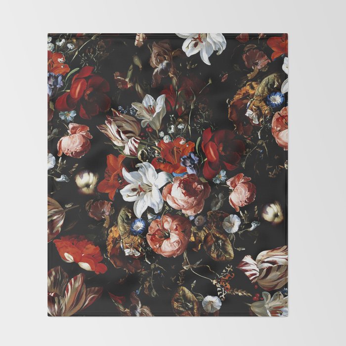 Night Garden XXXVIII Throw Blanket Gallery Image 2