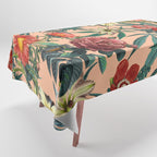 Marijuana and Floral Pattern Tablecloth Gallery Image 1
