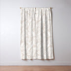Tropical Palm Leaves - Palm Leaf Pattern - Sandy Beige Window Curtain Gallery Image 3