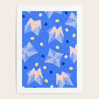 Origami Fortune Teller in Sky Blue & Peach Poster Gallery Image 4