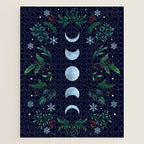 Moonlight Garden - Festive Green Jigsaw Puzzle Gallery Image 1