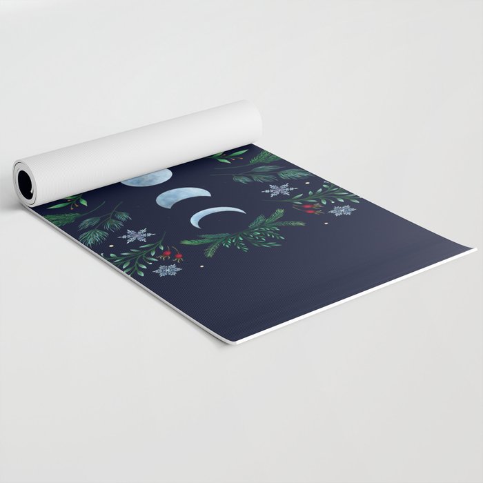 Moonlight Garden - Festive Green Yoga Mat Gallery Image 2