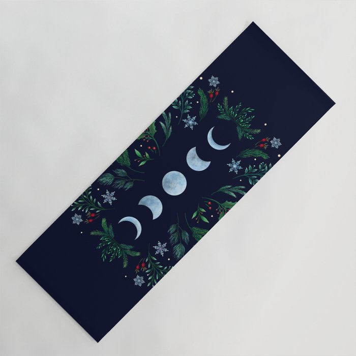 Moonlight Garden - Festive Green Yoga Mat Gallery Image 1