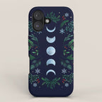 Moonlight Garden - Festive Green iPhone Case Gallery Image 1