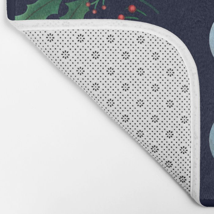 Moonlight Garden - Festive Green Bath Mat Gallery Image 2