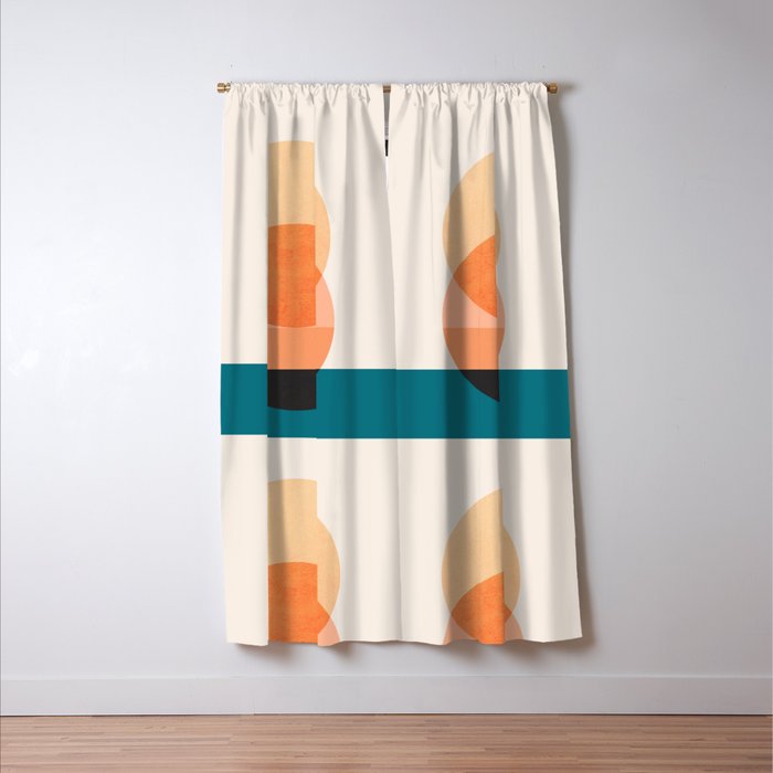 Abstraction_NEW_SUNSET_OCEAN_WAVE_POP_ART_Minimalism_0022D Window Curtain Gallery Image 3