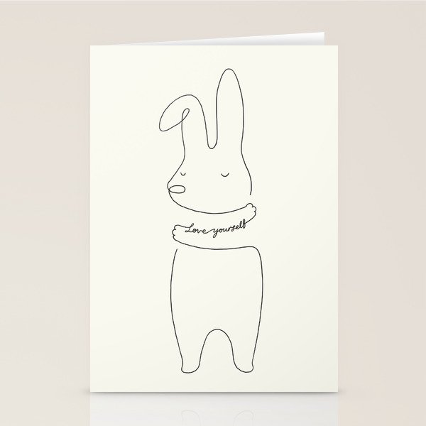 Love Yourself - Bunny Stationery Card Gallery Image 2
