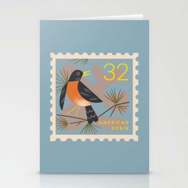 Robin Postage Stamp Stationery Card Gallery Image 2