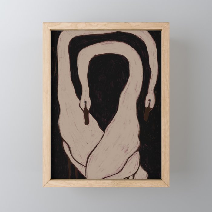 Two Swans Mini Art Print Gallery Image 1