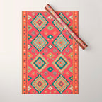 Moroccan Berber Kilim Pattern Wrapping Paper Gallery Image 1