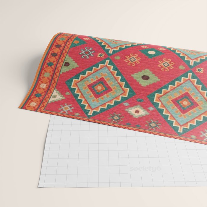 Moroccan Berber Kilim Pattern Wrapping Paper Gallery Image 2