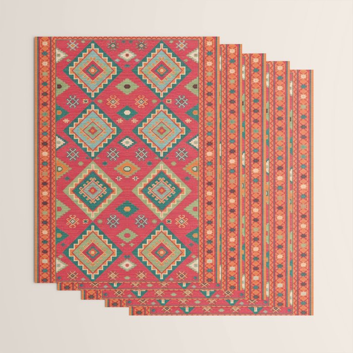 Moroccan Berber Kilim Pattern Wrapping Paper Gallery Image 3