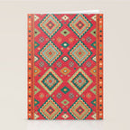 Moroccan Berber Kilim Pattern Stationery Card Gallery Image 2