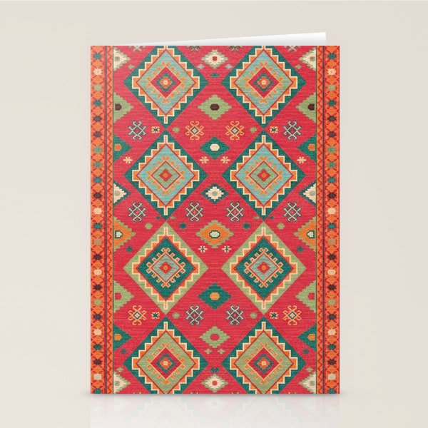 Moroccan Berber Kilim Pattern Stationery Card Gallery Image 2