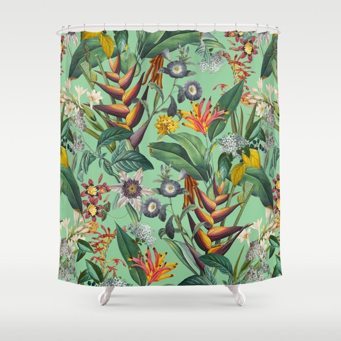Tropical Flora Shower Curtain Gallery Image 1