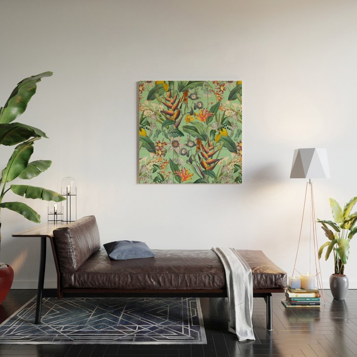 Tropical Flora Wood Wall Art Gallery Image 2