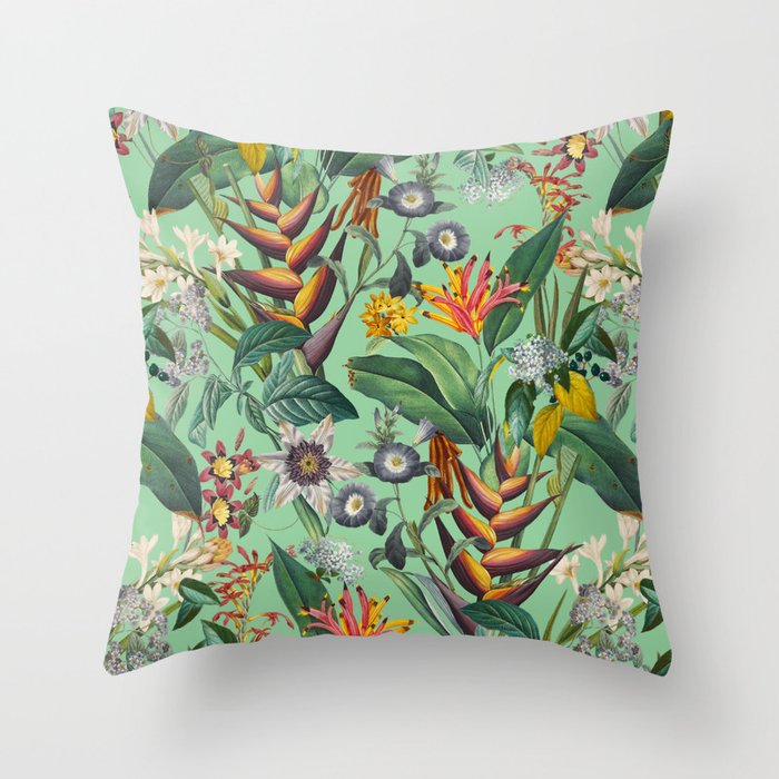 Tropical Flora Throw Pillow Gallery Image 6