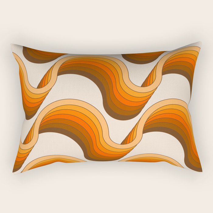 Golden Ribbons Rectangular Pillow Gallery Image 2