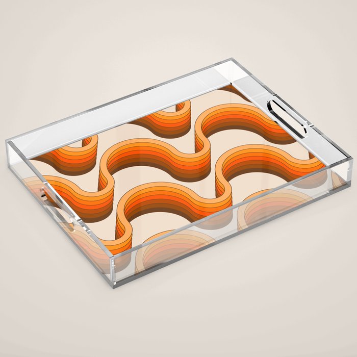 Golden Ribbons Acrylic Tray Gallery Image 1