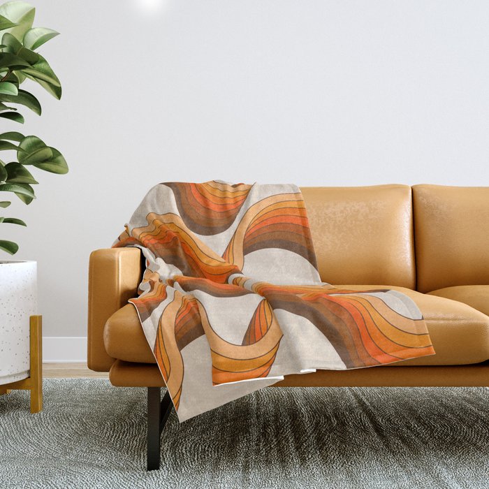 Golden Ribbons Throw Blanket Gallery Image 1