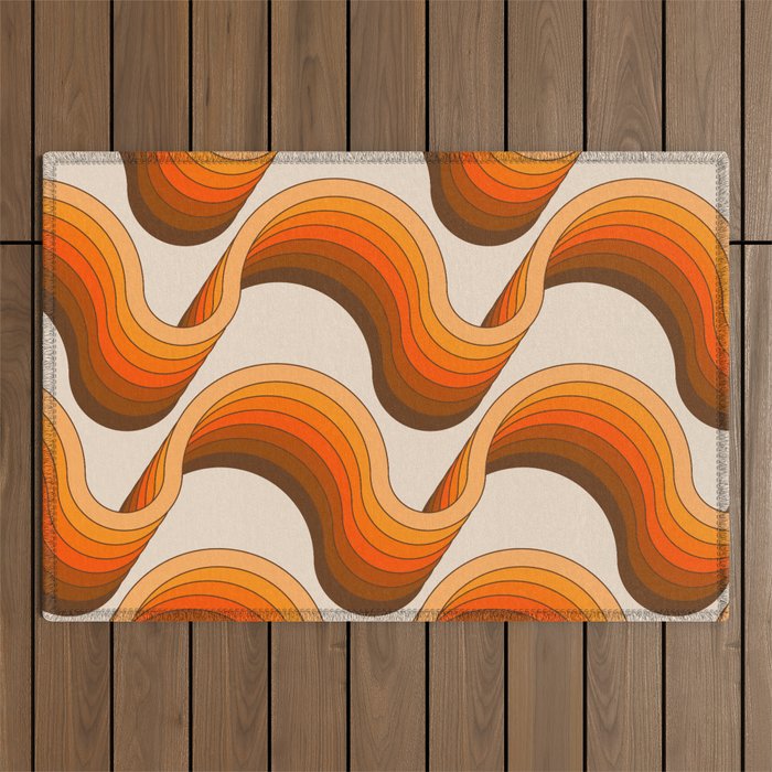 Golden Ribbons Outdoor Rug Gallery Image 1