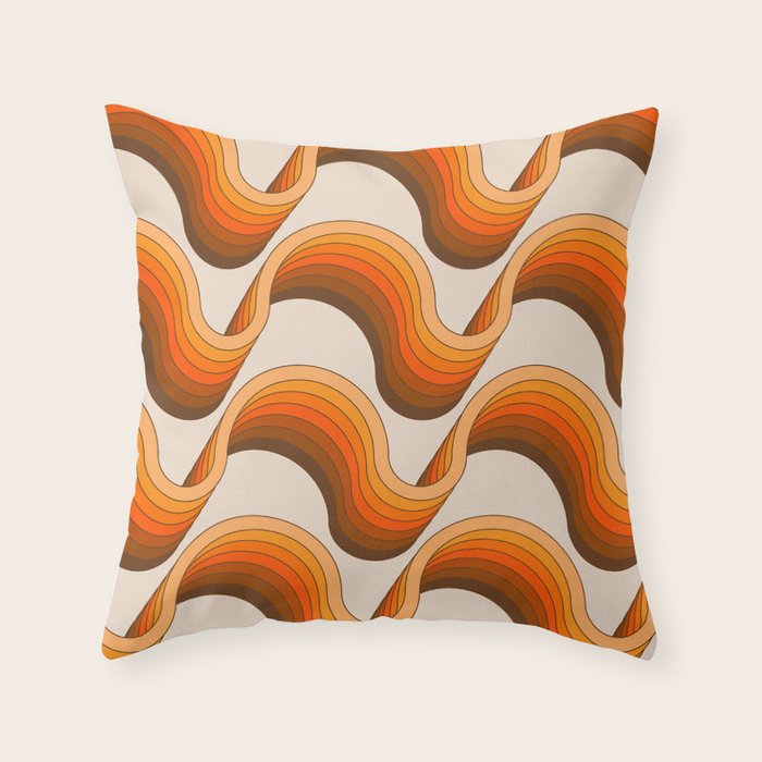 Golden Ribbons Throw Pillow Gallery Image 6