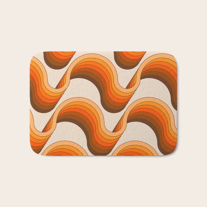 Golden Ribbons Bath Mat Gallery Image 1