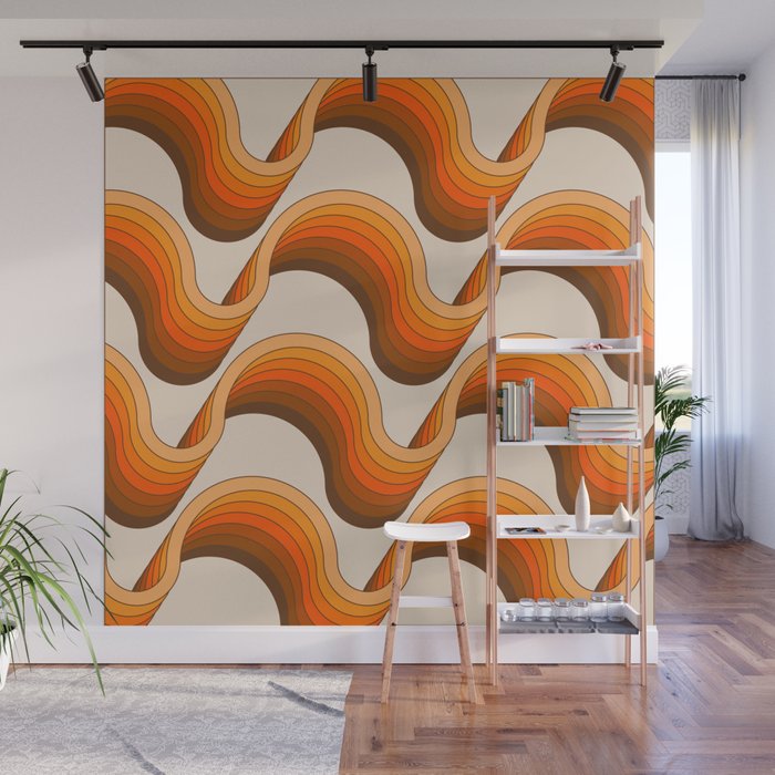 Golden Ribbons Wall Mural Gallery Image 1