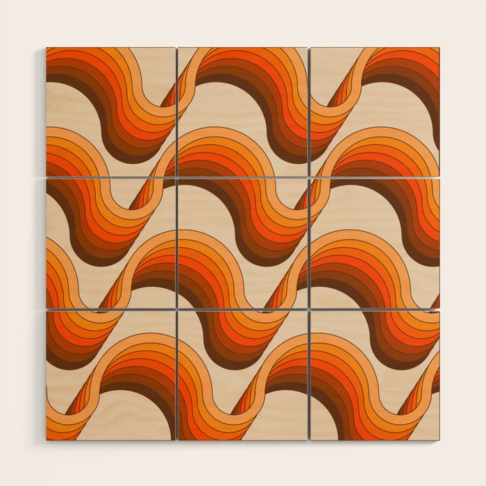 Golden Ribbons Wood Wall Art Gallery Image 1