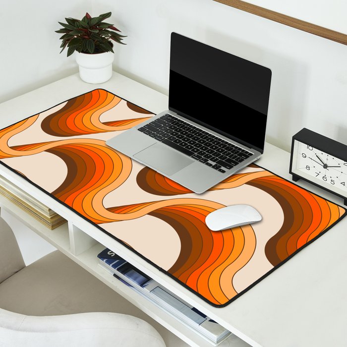 Golden Ribbons Desk Mat Gallery Image 2