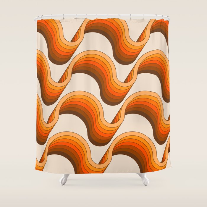 Golden Ribbons Shower Curtain Gallery Image 1