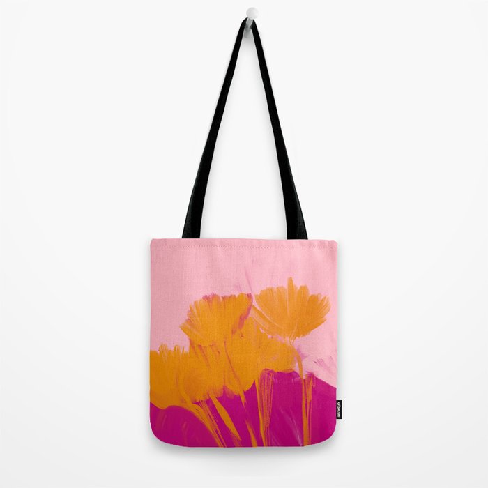 Bloom In Orange & Pink Tote Bag Gallery Image 2