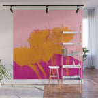 Bloom In Orange & Pink Wall Mural Gallery Image 1