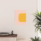 Warm Simplicity - Blush Pink and Mustard Minimalism Poster Gallery Image 2
