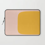 Warm Simplicity - Blush Pink and Mustard Minimalism Laptop Sleeve Gallery Image 1