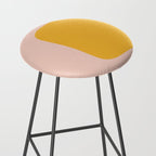 Warm Simplicity - Blush Pink and Mustard Minimalism Stool Gallery Image 2