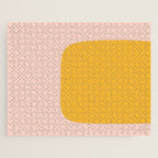 Warm Simplicity - Blush Pink and Mustard Minimalism Jigsaw Puzzle Gallery Image 1