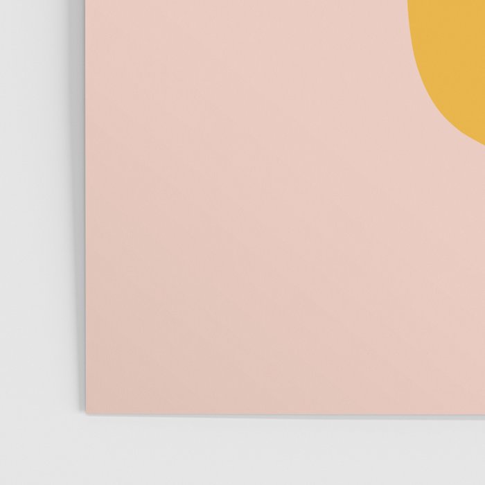 Warm Simplicity - Blush Pink and Mustard Minimalism Poster Gallery Image 3