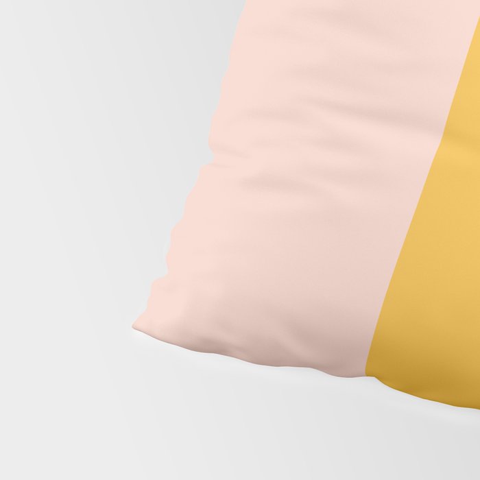 Warm Simplicity - Blush Pink and Mustard Minimalism Pillow Sham Gallery Image 4