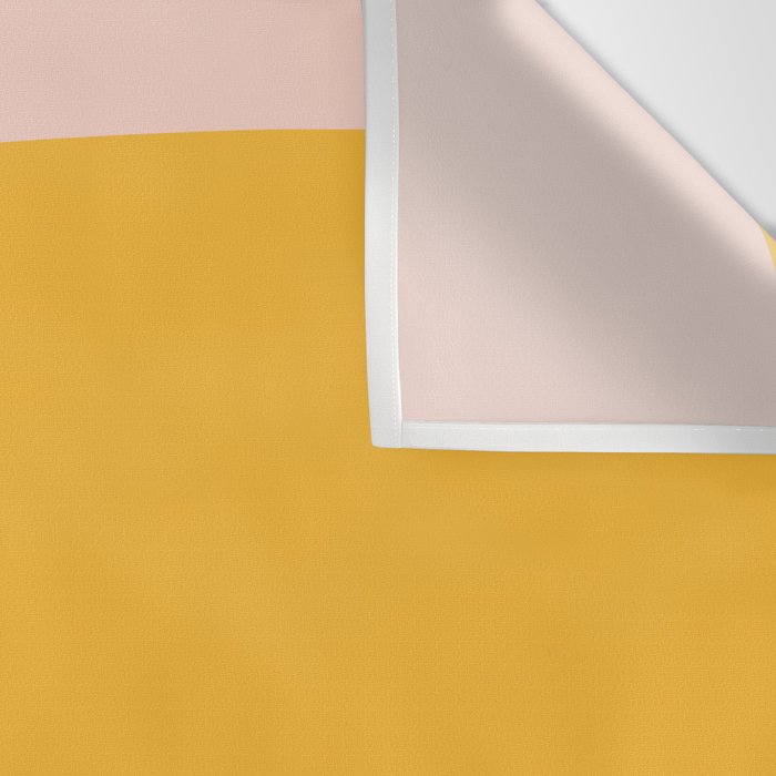 Warm Simplicity - Blush Pink and Mustard Minimalism Wall Tapestry Gallery Image 3