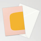 Warm Simplicity - Blush Pink and Mustard Minimalism Stationery Card Gallery Image 2