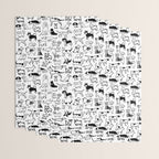 Black and White Dog Drawings | Cute Dog Breeds Pattern Wrapping Paper Gallery Image 3