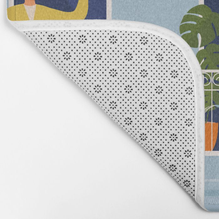 People on balconies Bath Mat Gallery Image 2