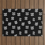 Vintage eye cartoon pattern Outdoor Rug Gallery Image 1