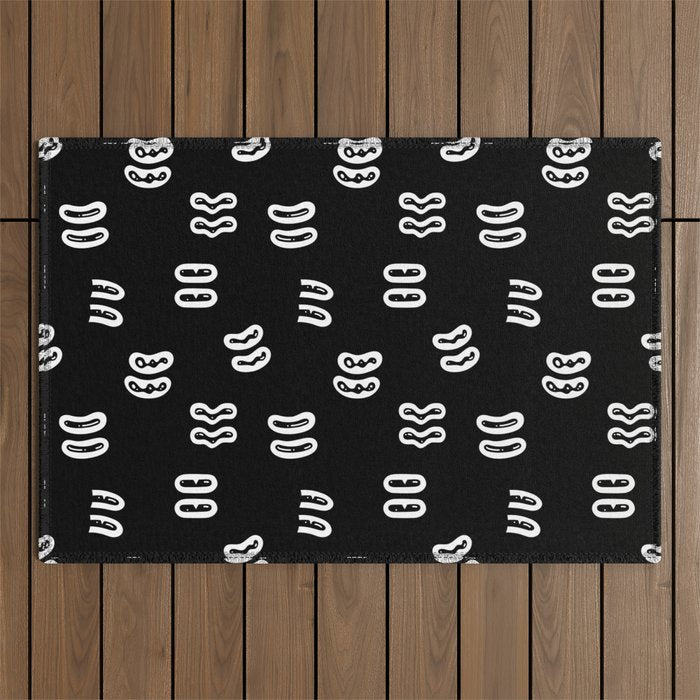Vintage eye cartoon pattern Outdoor Rug Gallery Image 1